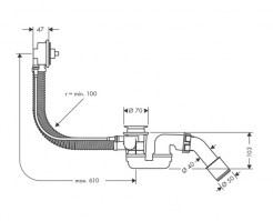 VALVULA BAÑERA FLEXAPLUS HANSGROHE